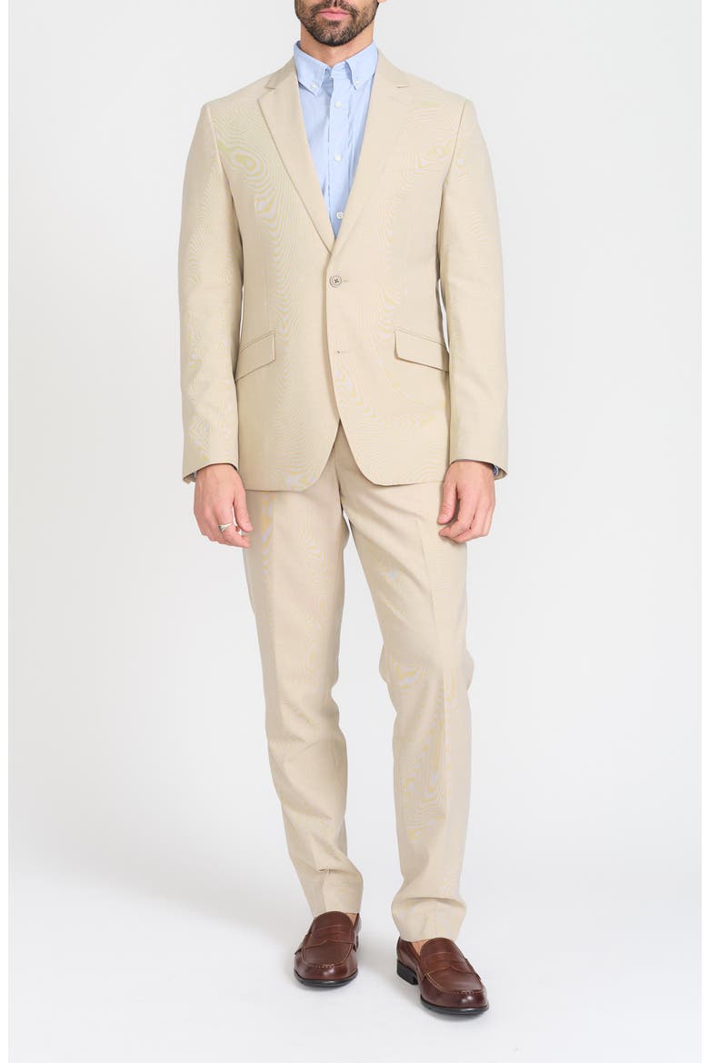 Tic Weave Suit, Main, color, TAN
