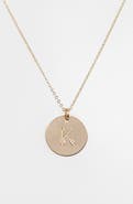 Nashelle 14k-Gold Fill Initial Disc Necklace