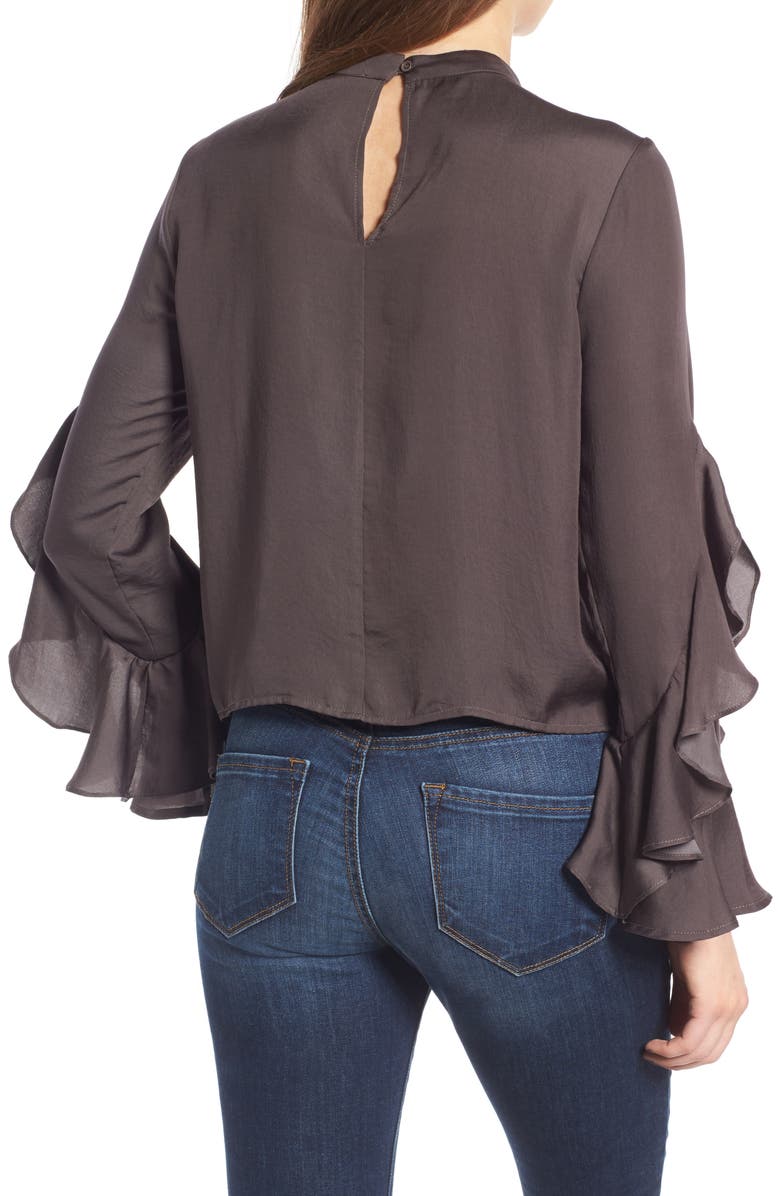 Elodie Ruffle Sleeve Blouse, Alternate, color, 