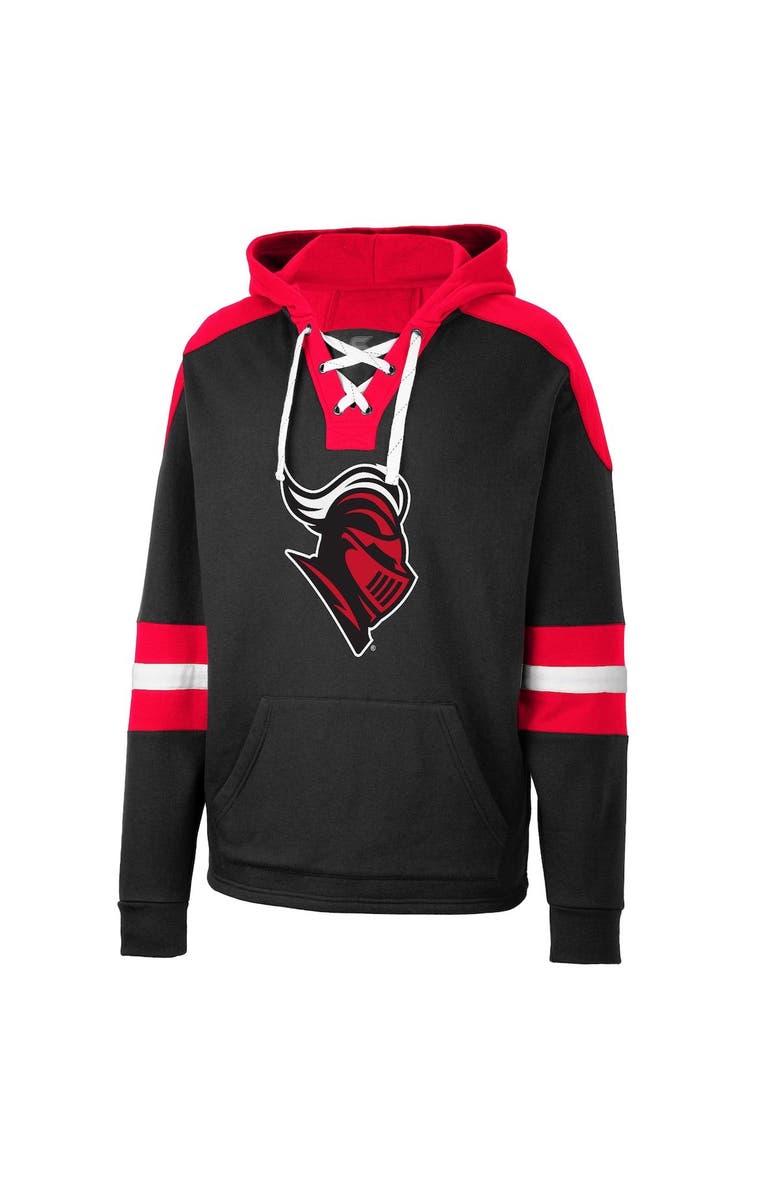 COLOSSEUM Men's Colosseum Black Rutgers Scarlet Knights Lace-Up 4.0 Pullover Hoodie, Alternate, color, 