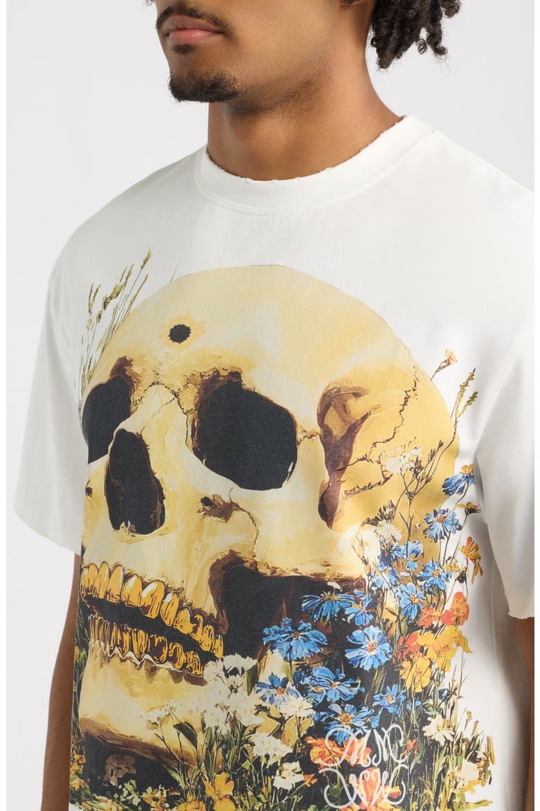Bloom Relic Oversize Cotton Graphic T-Shirt, Alternate, color, ANTIQUE WHITE