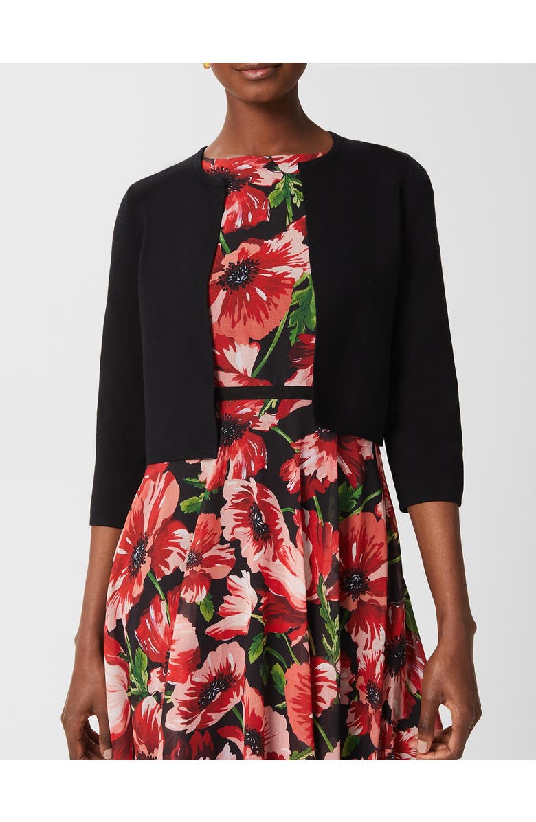 HOBBS LONDON Ella Cardigan, Alternate, color, Black