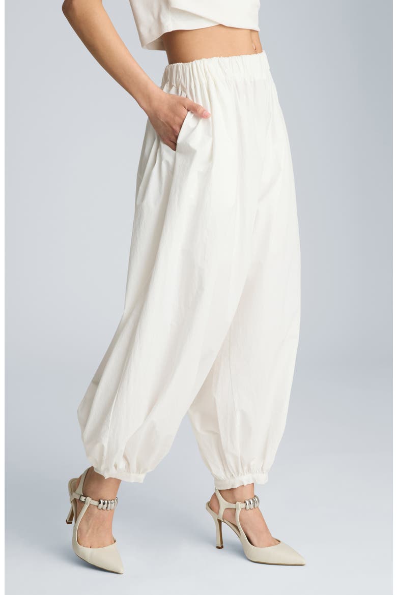 Pull-On Balloon Pants, Alternate, color, PURE WHITE