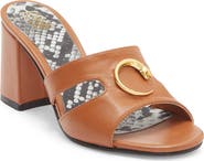 Roberto Cavalli Block Heel Slide Sandal