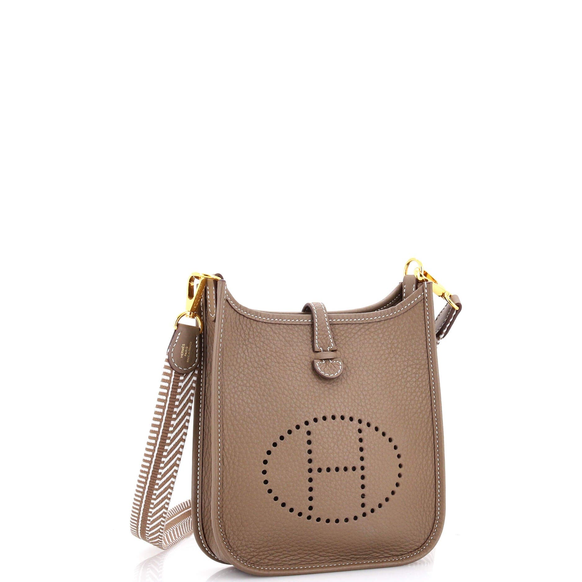 Pre-Owned Hermes Evelyne Bag Gen III Clemence TPM, Alternate, color, Etoupe