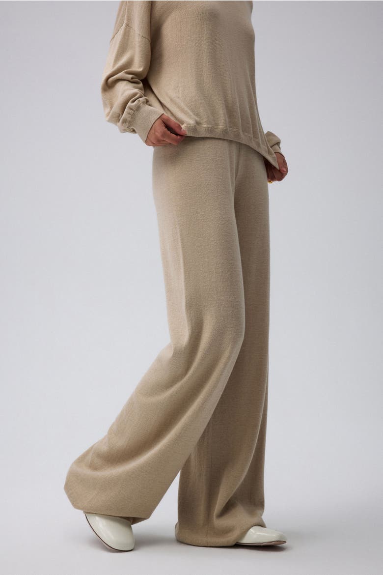 Nilo Knitted Pull-on Pants, Alternate, color, beige