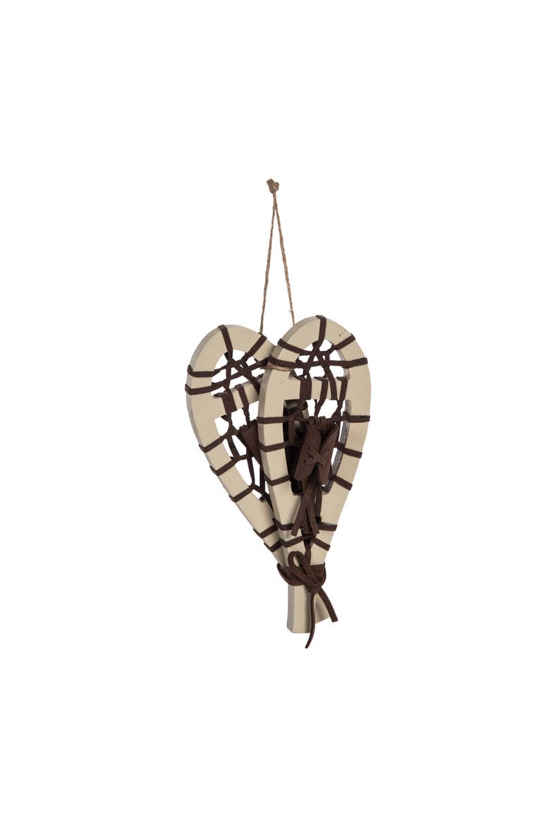 White Snowshoes Winter Sports Christmas Tree Ornament, Main, color, Beige