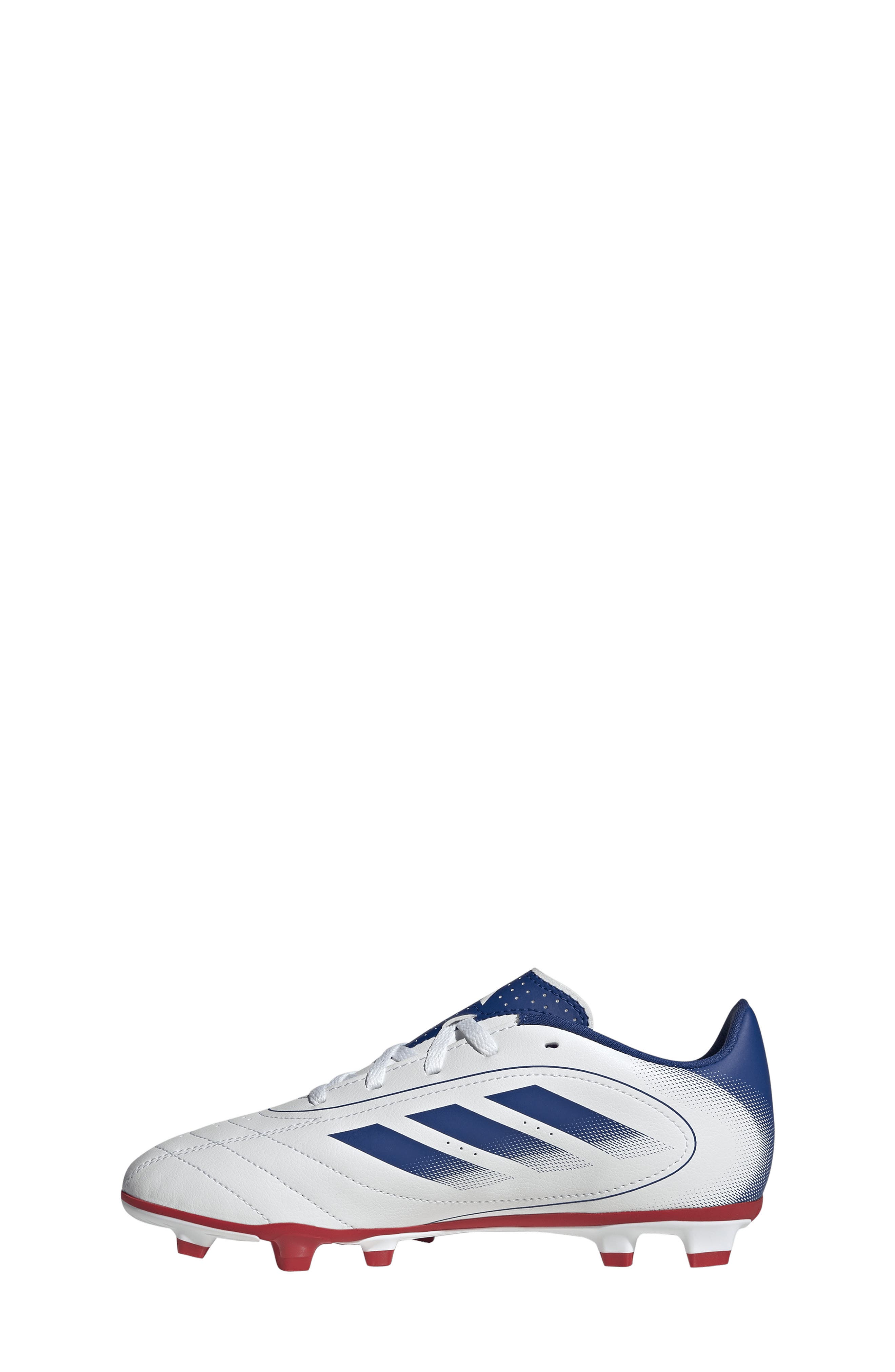 adidas Kids' Goletto IX Soccer Cleat, Alternate, color, White/ Royal Blue/ Scarlet