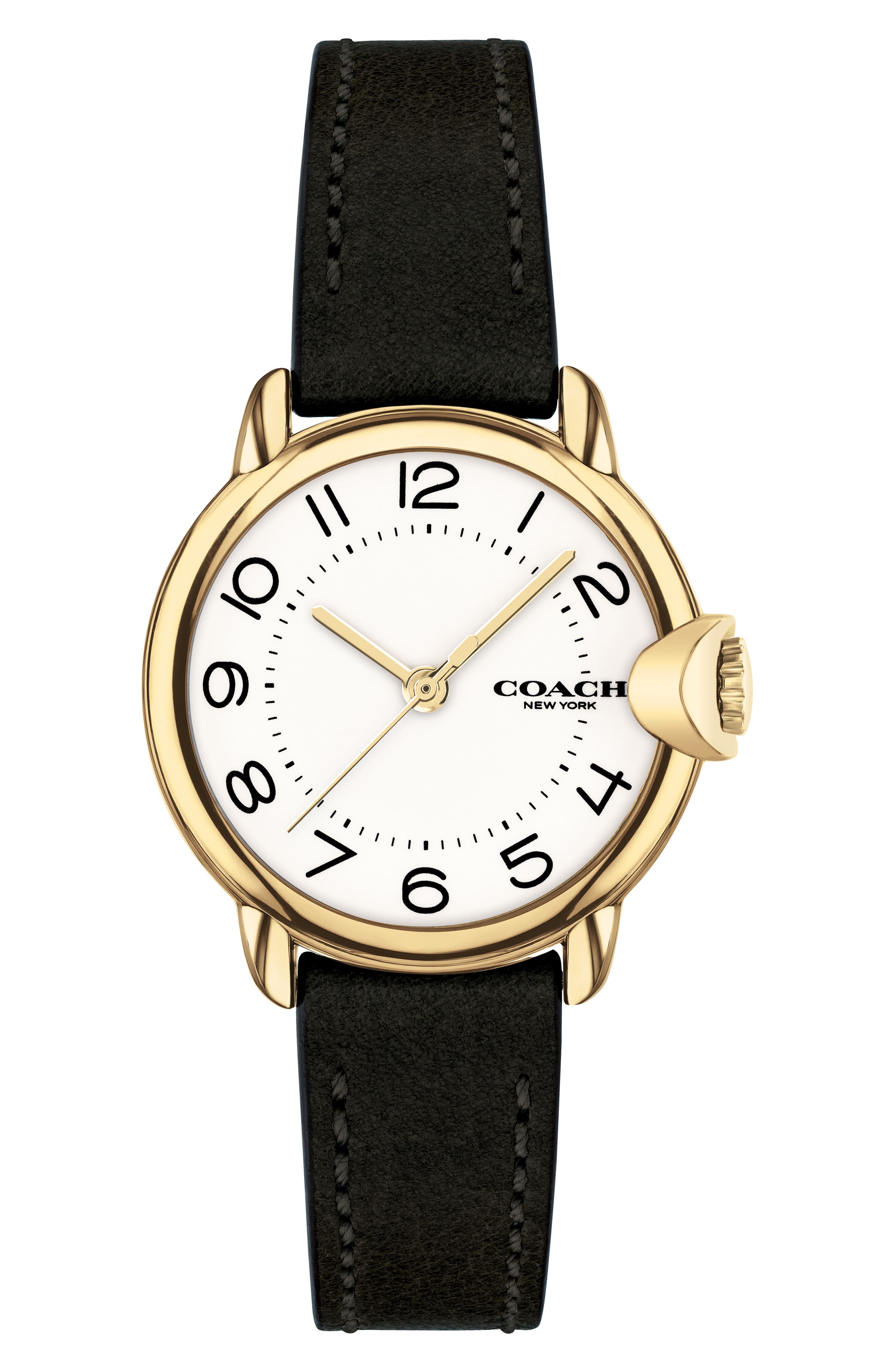 COACH Arden Leather Strap Watch, 28mm