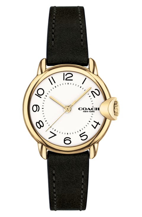 Arden Leather Strap Watch, 28mm