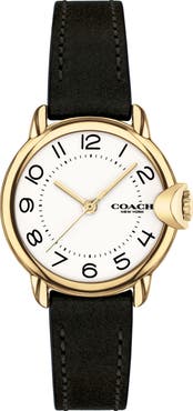 COACH Arden Leather Strap Watch, 28mm