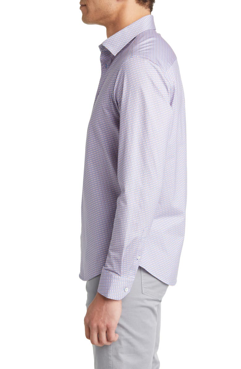 Bugatchi James OoohCotton<sup>®</sup> Chevron Stripe Button-Up Shirt, Alternate, color, 