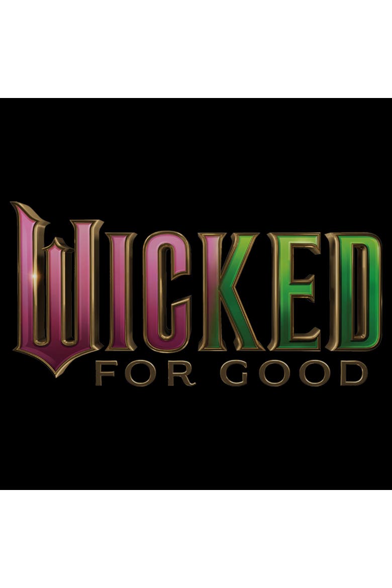 Boys Wicked For Good Official Pink and Green Logo T Shirt, Alternate, color, Black