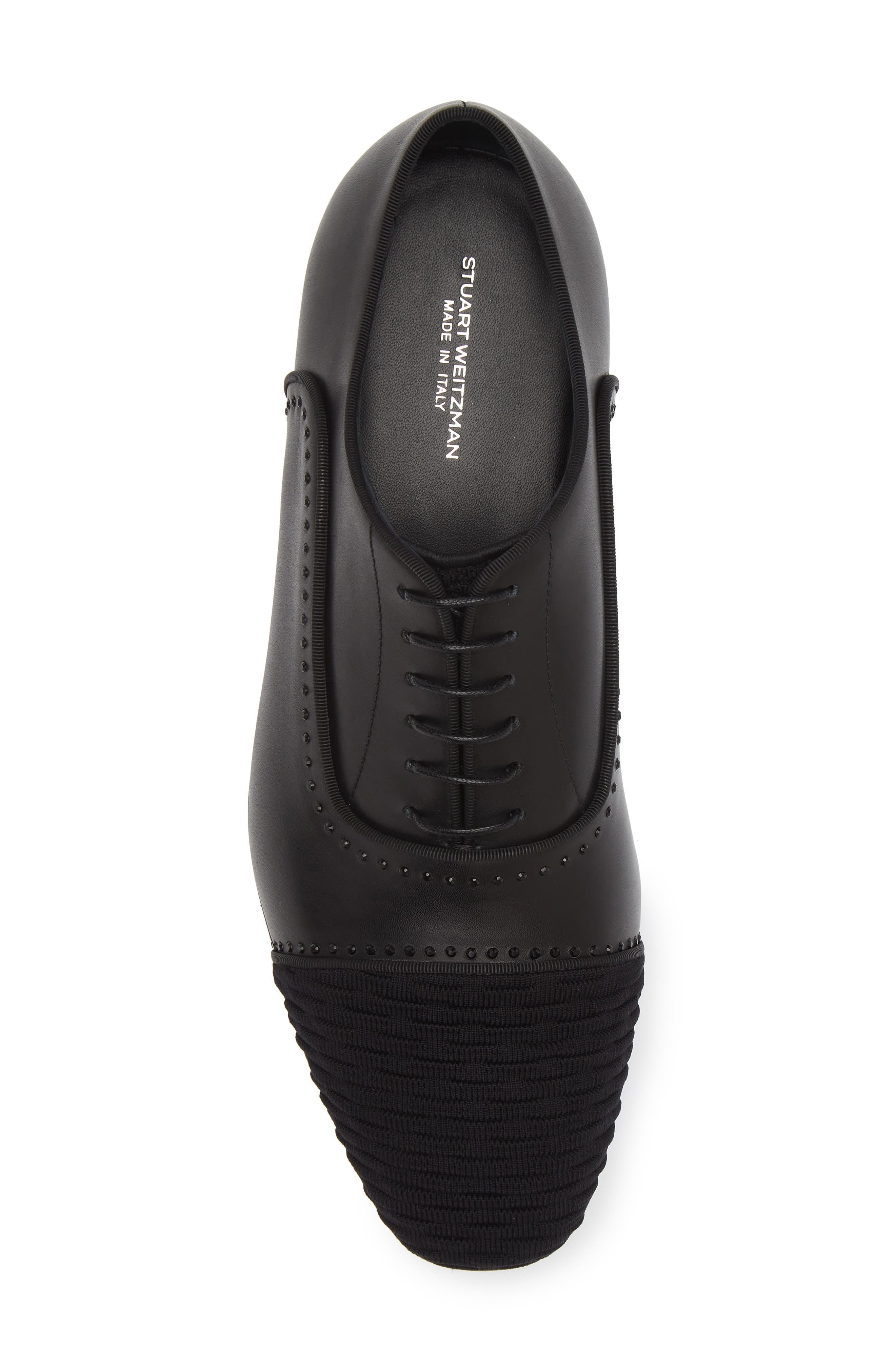 Stuart Weitzman Premiere Party Cap Toe Oxford, Alternate, color, Black