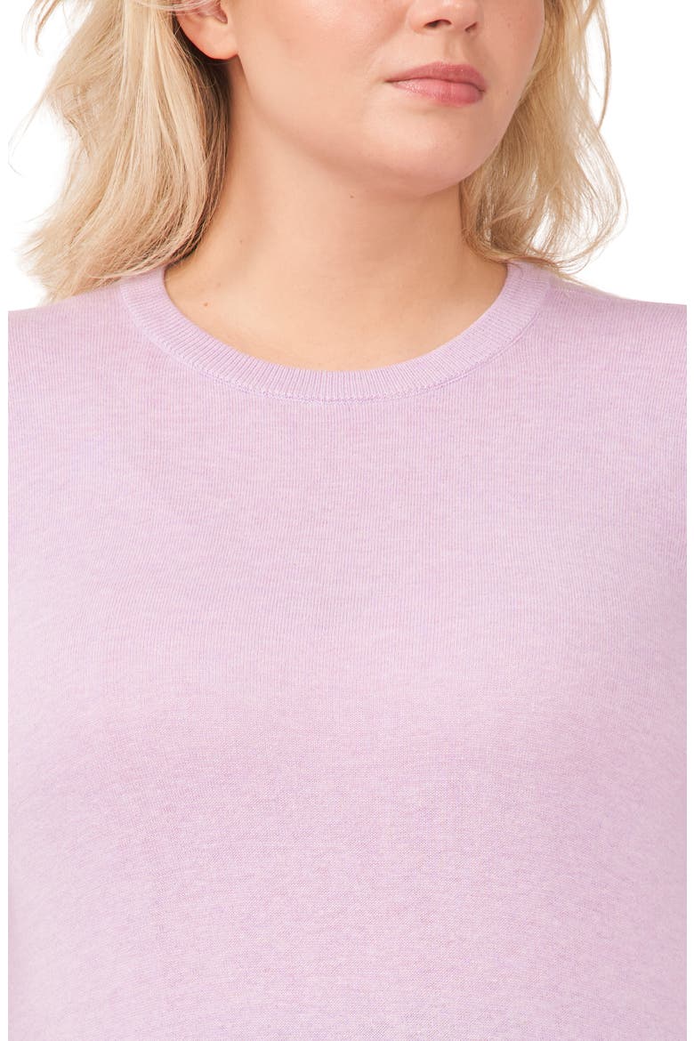 Button Cuff Cotton Blend Sweater, Alternate, color, ORCHID BLOOM