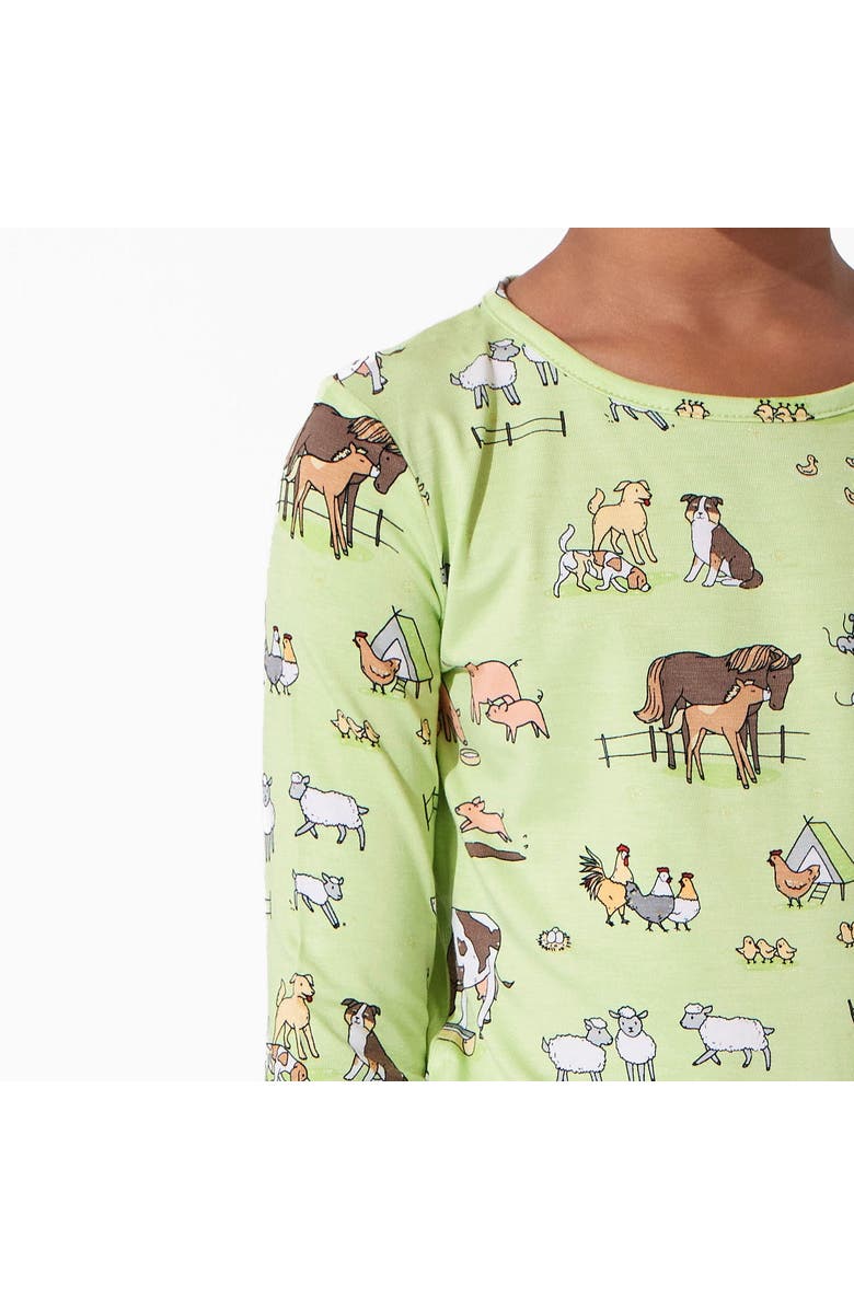 Bellabu Bear Kids' Farm Animals Set of 2 Piece Pajamas, Alternate, color, Farm Animals