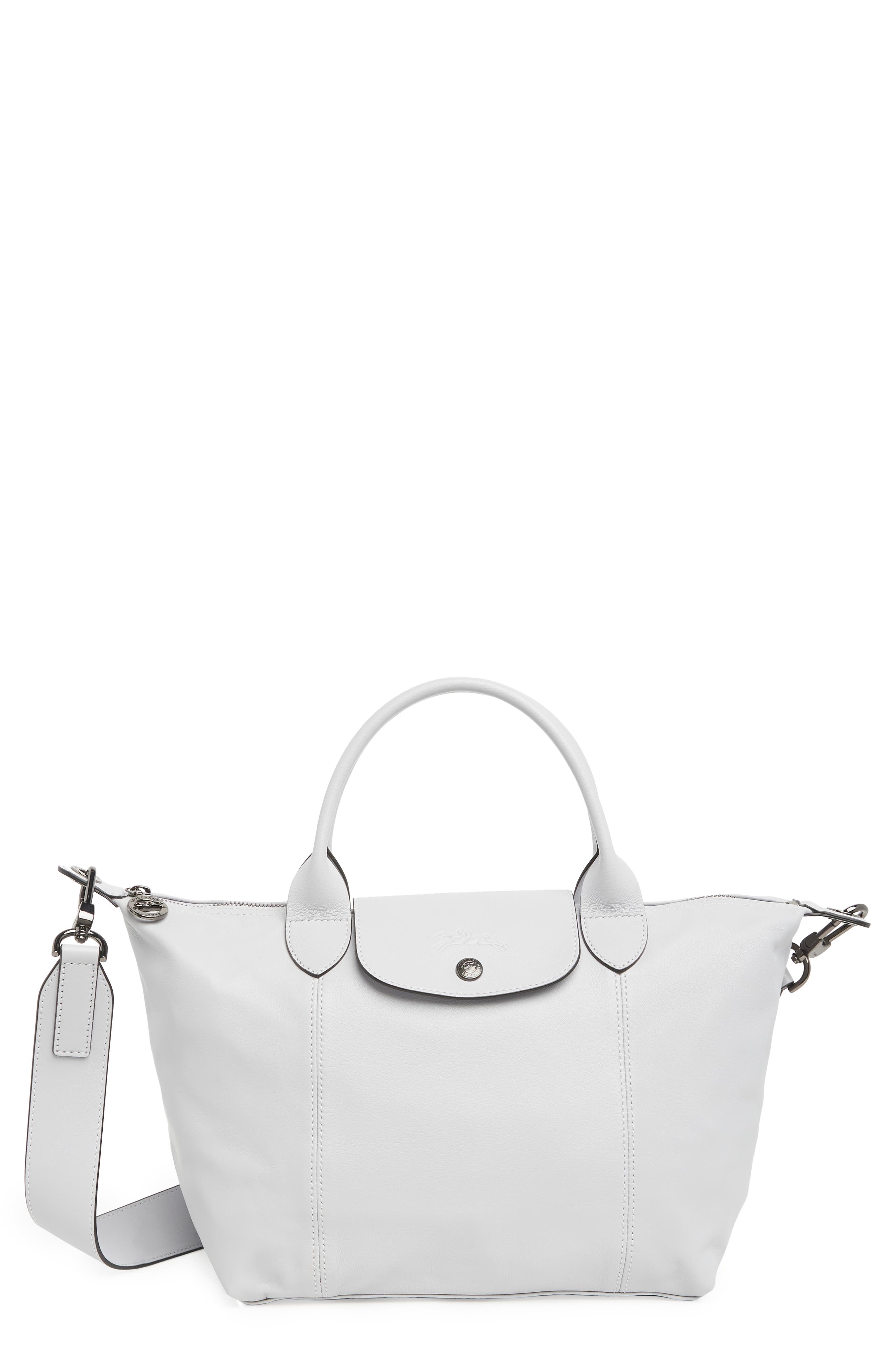 Longchamp Le Pliage Leather Top Handle Bag, Main, color, 