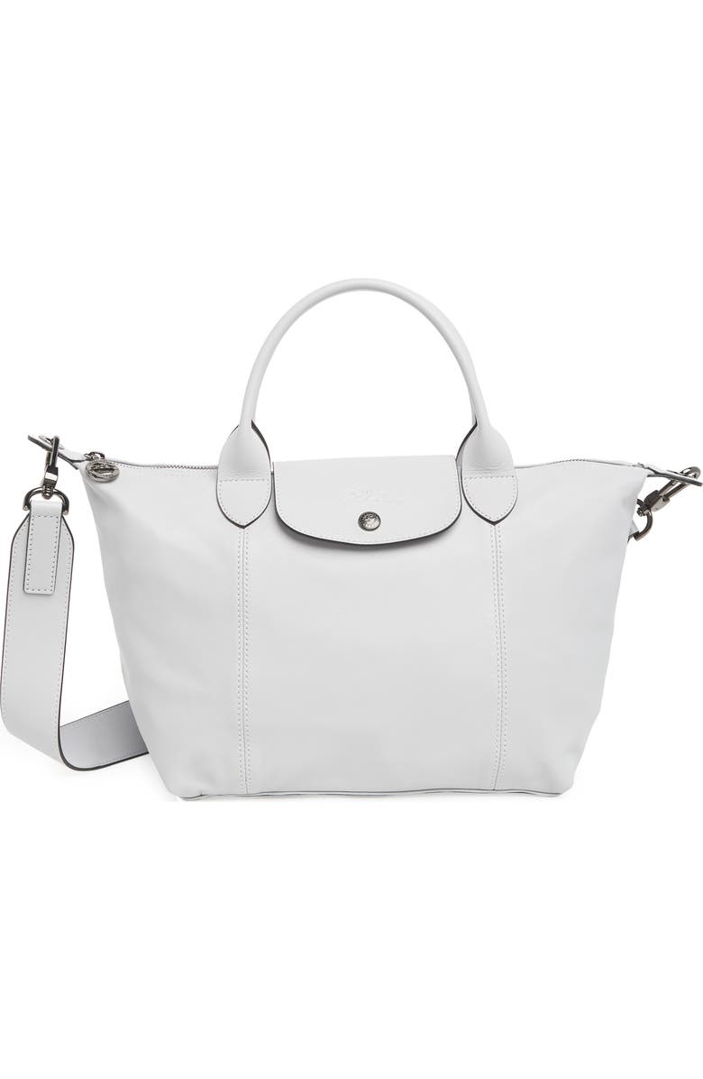 Longchamp Le Pliage Leather Top Handle Bag, Main, color,