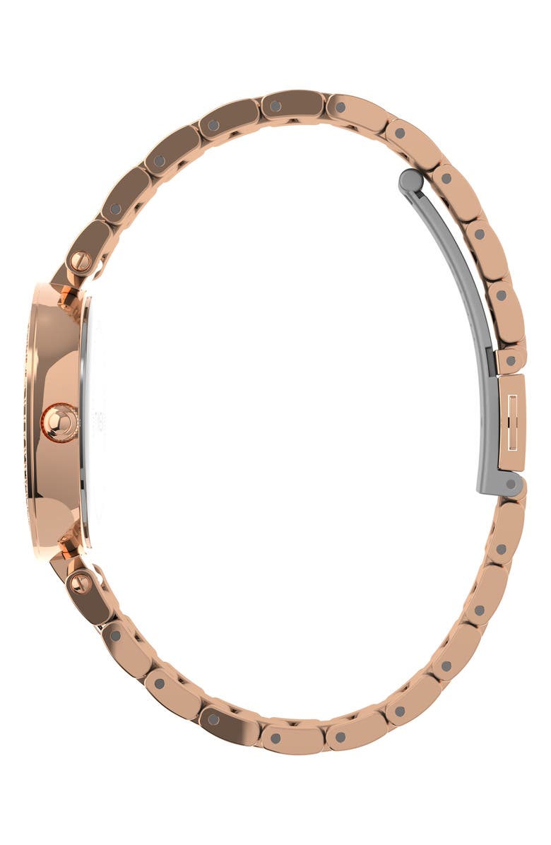 Timex<sup>®</sup> Adorn Crystal Bracelet Watch, 32mm, Alternate, color, Rose Gold/ Blue/ Rose Gold