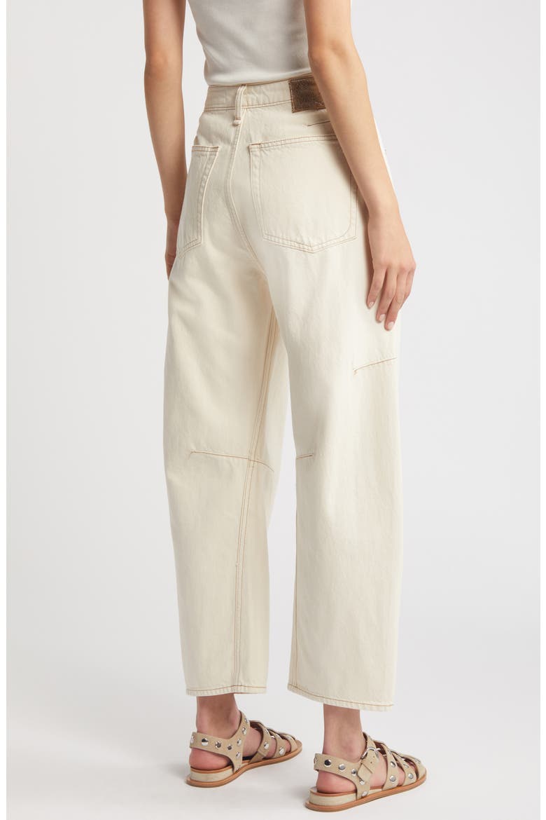Charlie Organic Cotton Barrel Jeans, Alternate, color, ECRU