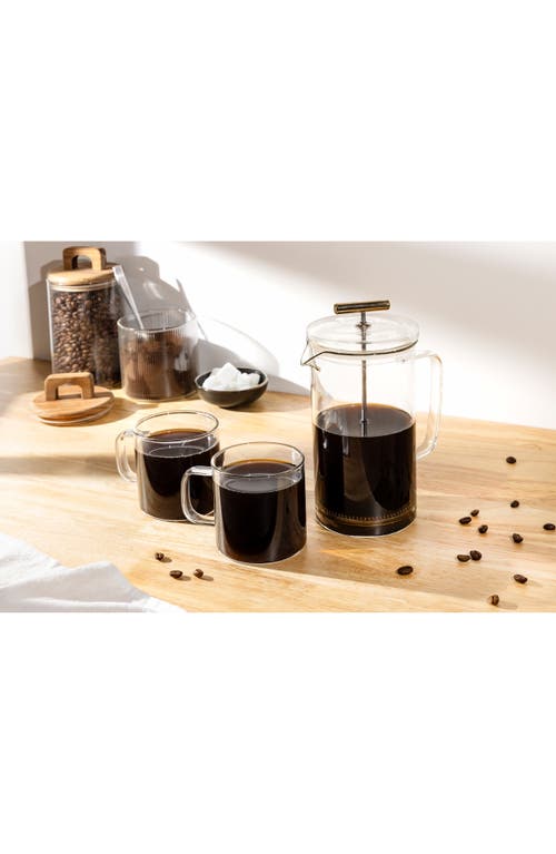Core Home Clear Glass French Press 3-piece Set In Transparent