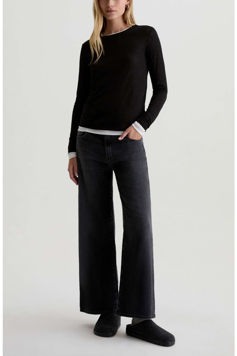 Saige Mid Rise Ankle Wide Leg Jeans, Alternate, color, NEBULA