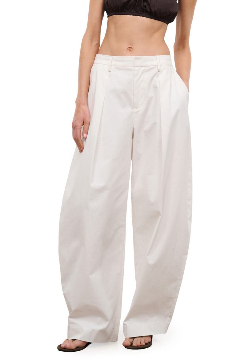 Elias Barrel Pants, Main, color, WHITE