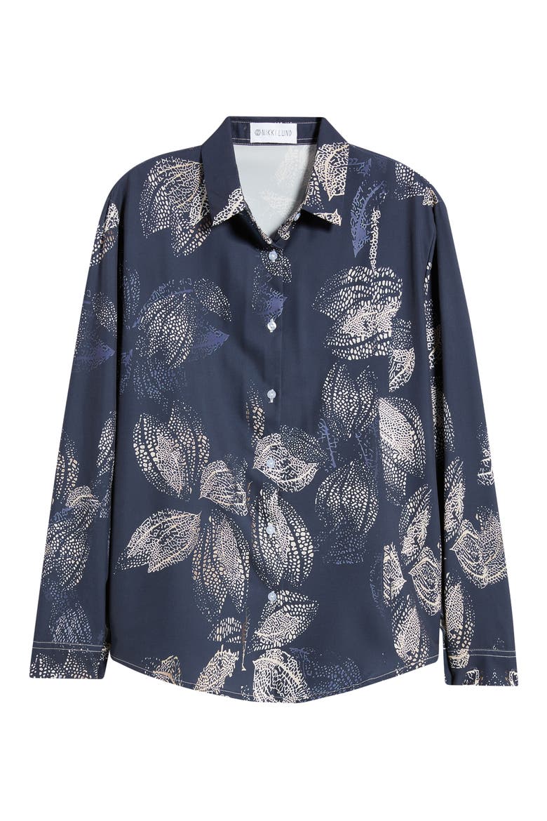 Chiara Button-Up Shirt, Alternate, color, BLACK