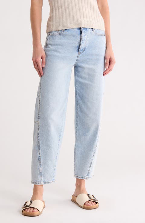 Brant High Waist Crop Barrel Jeans
