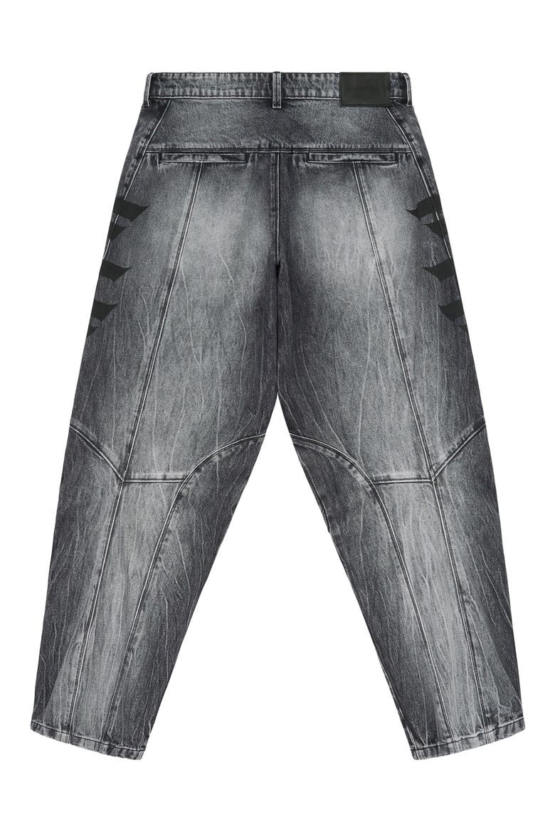 Alwin Tapered Straight Leg Moto Jeans, Alternate, color, ASH FADED