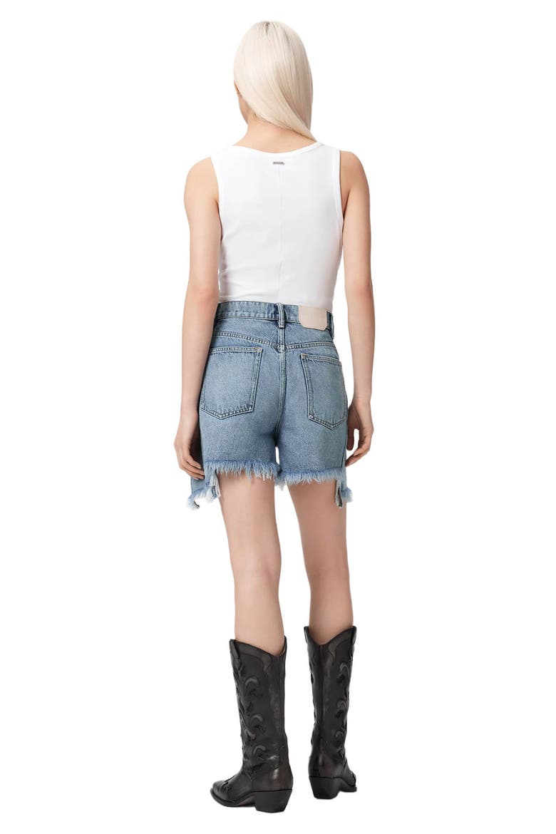 Frankie Stud Cutoff Denim Shorts, Alternate, color, VINTAGE INDIGO