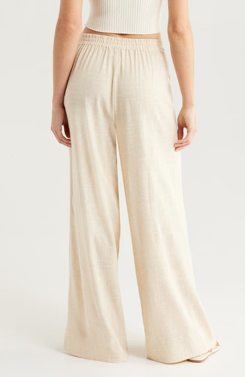 1.state Slub Palazzo Pants In Natural