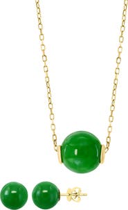 EFFY Jade Earrings & Necklace Set