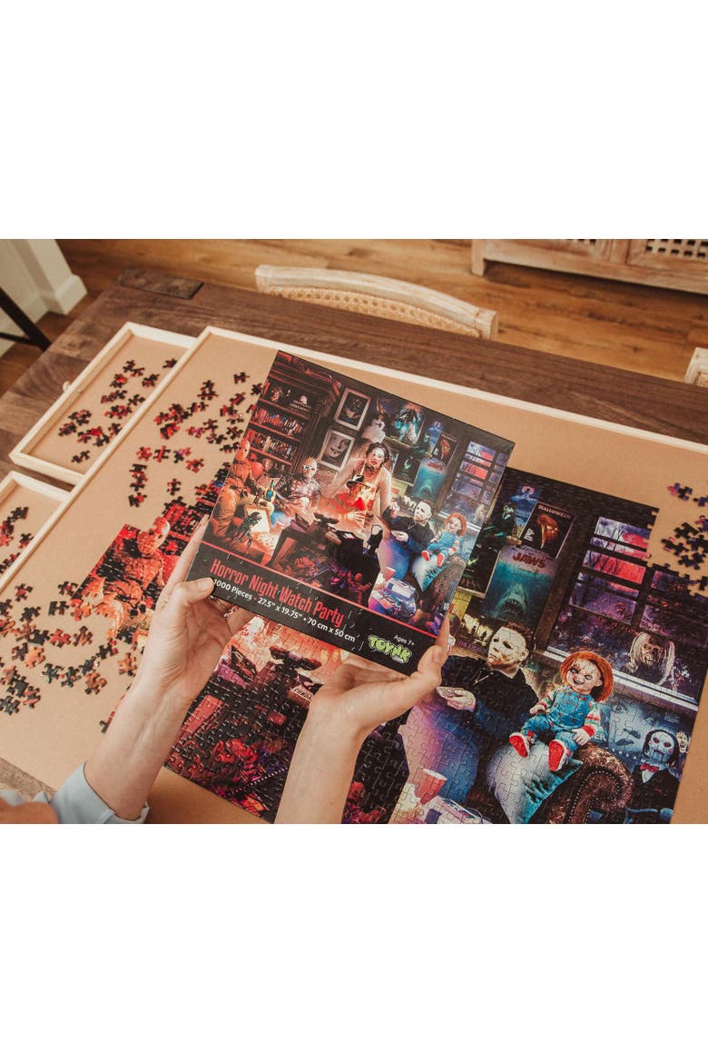 Horror Night Watch Party 1000 Piece Jigsaw Puzzle By Rachid Lotf, Alternate, color, Multi-Color