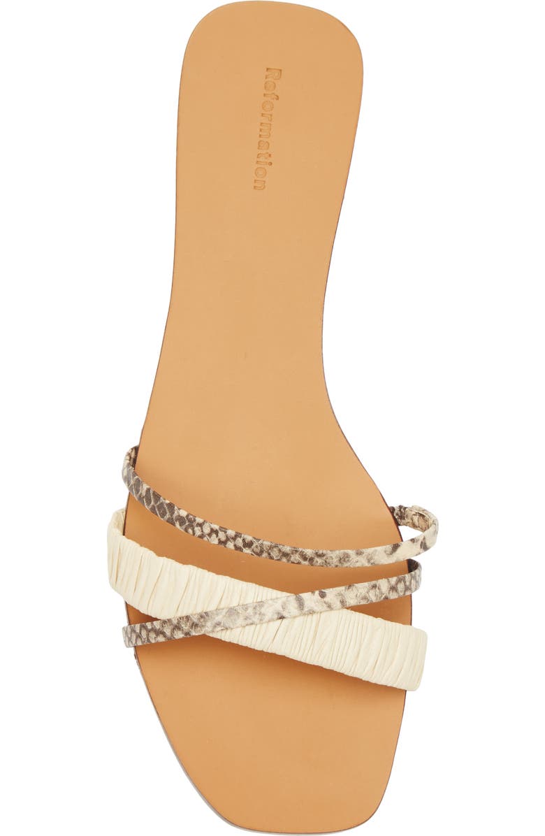 Reformation Katrina Strappy Slide Sandal, Alternate, color,
