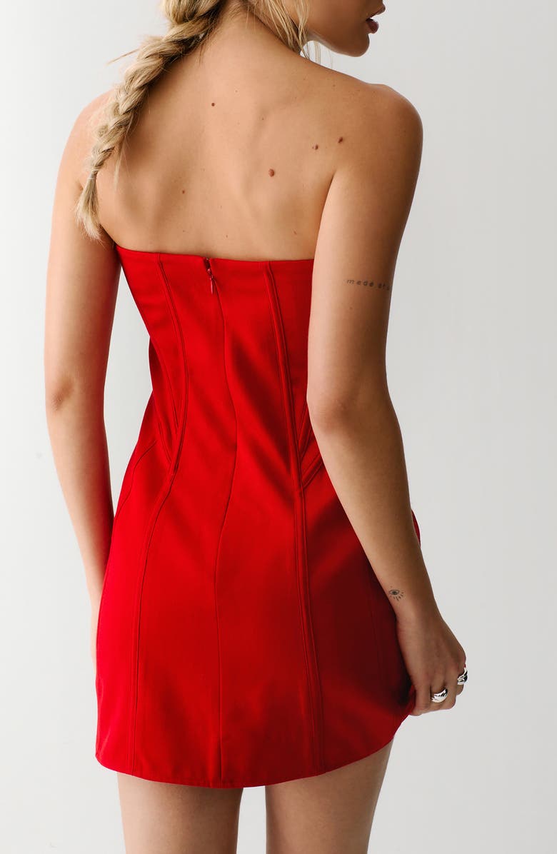 NASTY GAL Strapless Corset Minidress, Alternate, color, 