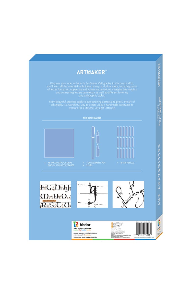 Art Maker Masterclass Collection Calligraphy Art Kit, Alternate, color, Multicolored