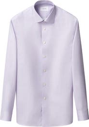 Eton Slim Fit Geometric Pattern Cotton Dress Shirt