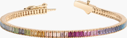 Aurate New York Ombré Rainbow Baguette Tennis Bracelet