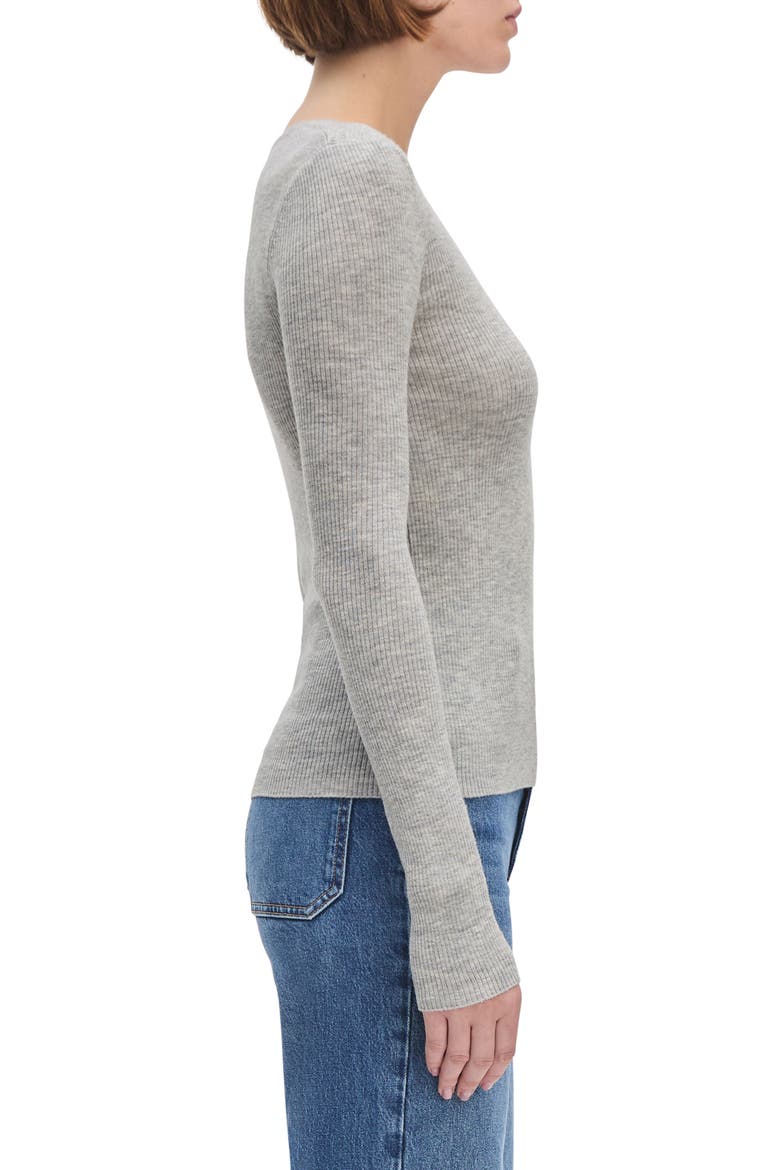 Take It Easy Wool Sweater, Alternate, color, HEATHER GREY