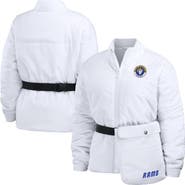 WEAR by Erin Andrews Women's WEAR by Erin Andrews White Los Angeles Rams Packaway Full-Zip Puffer Jacket