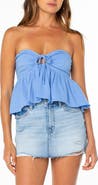 Roxy Ventura Strapless Cotton Babydoll Top