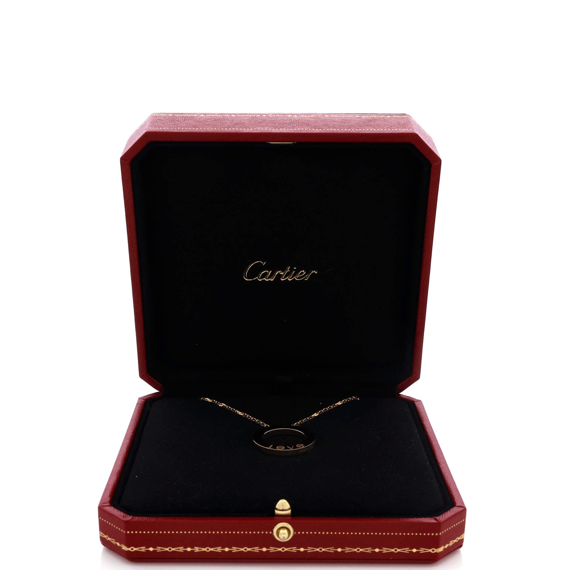 Love Pendant Necklace 18K Yellow Gold, Alternate, color, Metallic Gold