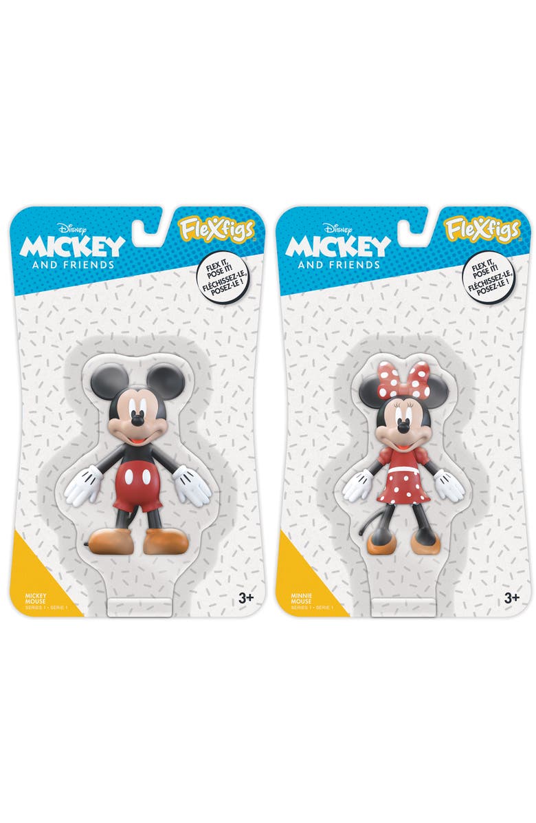 FleXfigs Mickey & Minnie 2 Character Pack Articulated Action Figures,3+, Alternate, color, 
