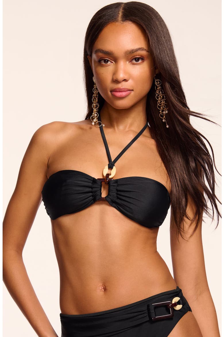 Meredith Bikini Top, Alternate, color, BLACK