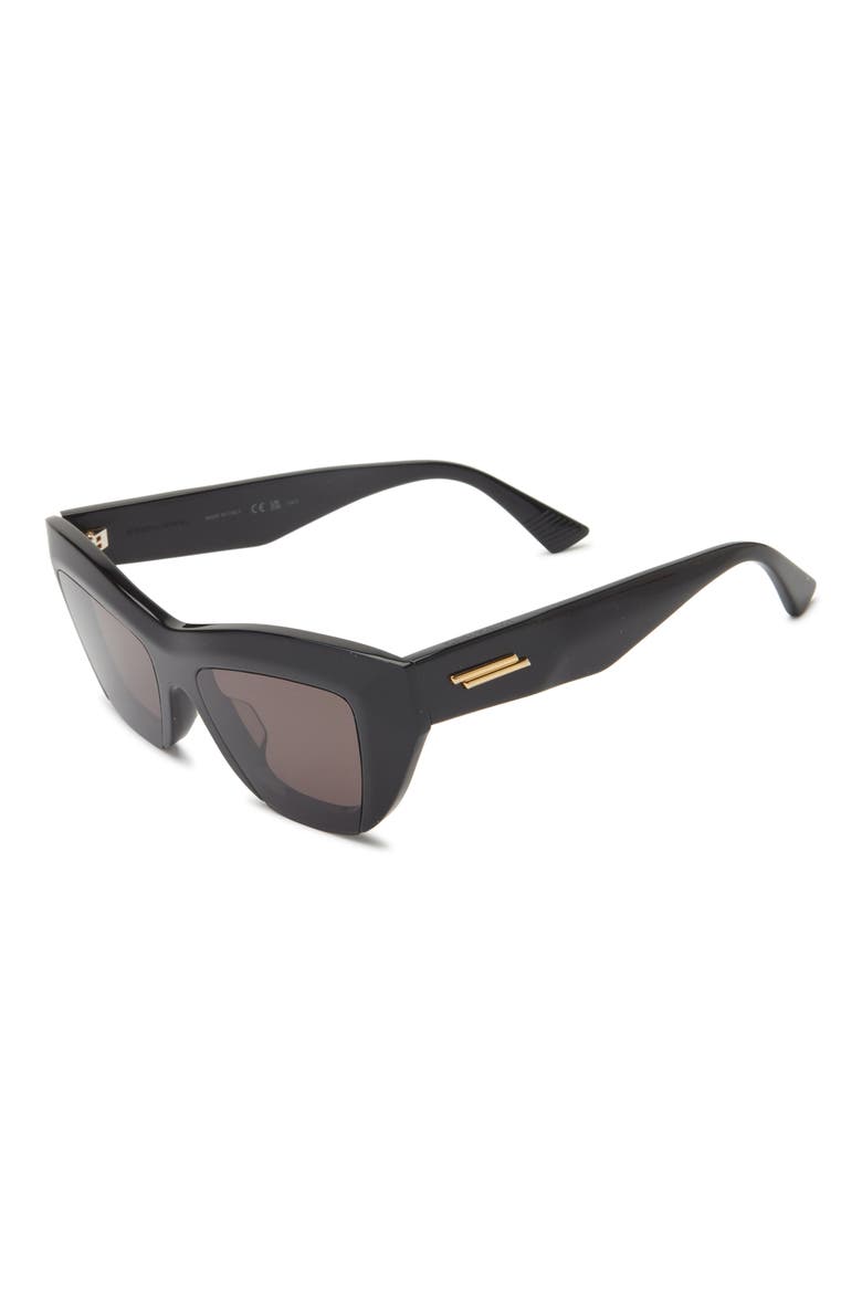52mm Cat Eye Sunglasses, Alternate, color, BLACK BLACK GREY