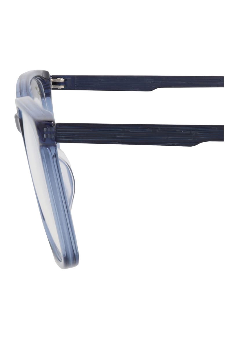 Core Optical 55mm Square Reading Glasses, Alternate, color, BLUE BLUE TRANSPARENT