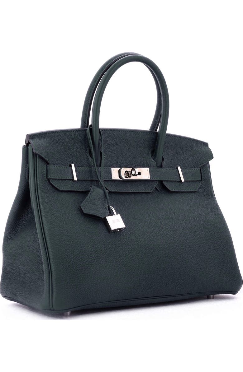 Pre-Owned Hermes Birkin Handbag Green Togo with Palladium Hardware 30, Alternate, color,