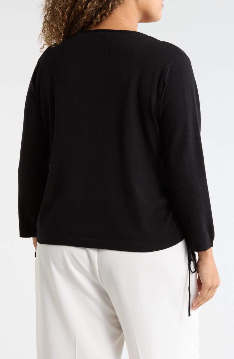 MAX STUDIO Cinching Side Tie Pullover Sweater, Alternate, color, Black