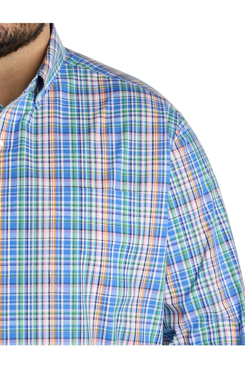Big & Tall Plaid Tech Sport Shirt, Alternate, color, MULTI